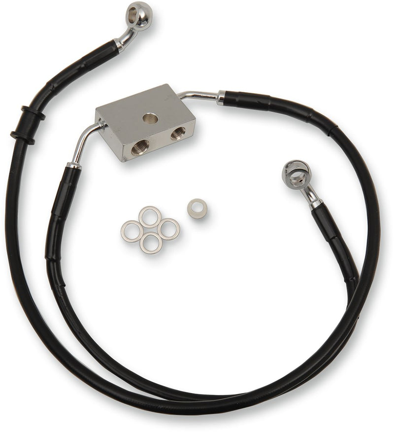 Extended Length Front Brake Line Black For Harley Davidson XL 883 N 2022
