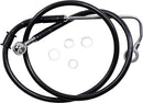 Extended Length Stainless Steel Brake Line Black For Harley Davidson FLSTC 1690 ABS 2017