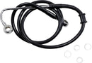 Extended Length Stainless Steel Brake Line Black For Harley Davidson FLSTC 1690 ABS 2016