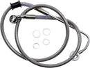 Extended Length Stainless Steel Brake Line Silver For Harley Davidson FLSTNSE 1800 ABS 2015