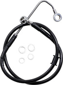 Extended Length Stainless Steel Brake Line Black For Harley Davidson FLSTN 1690 ABS 2015-2016