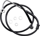 Extended Length Stainless Steel Brake Line Black For Harley Davidson FLSTN 1690 ABS 2016