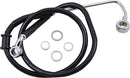 Extended Length Stainless Steel Brake Line Black For Harley Davidson FLSS 1800 ABS 2016-2017