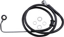 Extended Length Stainless Steel Brake Line Black For Harley Davidson FLSTFB 1690 ABS 2015-2016