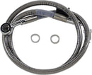 Extended Length Stainless Steel Brake Line Silver For Harley Davidson FLHCS 1868 ABS 2018-2023