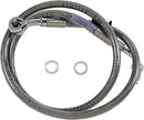 Extended Length Stainless Steel Brake Line Silver For Harley Davidson FXBB 1750 ABS 2018-2020