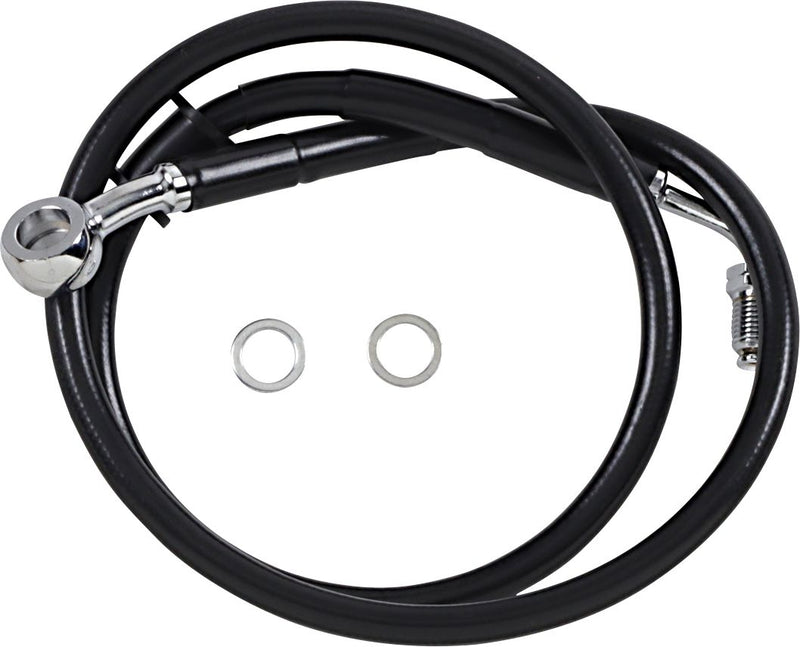 Extended Length Stainless Steel Brake Line Black For Harley Davidson FXBB 1750 ABS 2018-2020