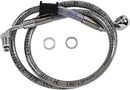 Extended Length Stainless Steel Brake Line Silver For Harley Davidson FLFBS 1868 ABS 2018-2023