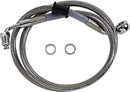Extended Length Stainless Steel Brake Line Silver For Harley Davidson FLDE 1750 ABS 2018-2020