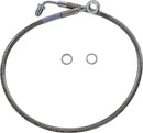 Extended Length Stainless Steel Brake Line Silver For Harley Davidson FXFBS 1868 ABS 2018-2023