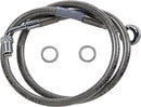 Extended Length Stainless Steel Brake Line Silver For Harley Davidson FXLRS 1923 ABS 2022-2023