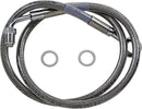 Extended Length Stainless Steel Brake Line Silver For Harley Davidson FXFB 1750 ABS 2018-2019