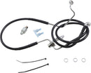 Extended Length Black Vinyl Non ABS Brake Line Kit Black