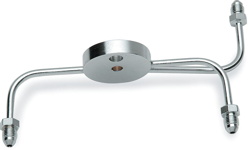 Steel Front Brake Tee Narrow Glide With Fittings For Dual-Disc Applications Chrome