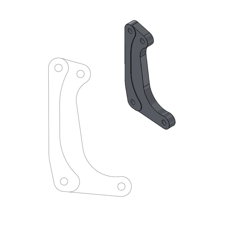 Supermoto Racing Rotor Adapter 320mm Bracket Black For Kawasaki KDX 200 1995-1999