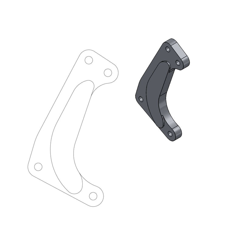 Supermoto Racing Rotor Adapter 320mm Bracket Black For Yamaha WR 250 F 2018
