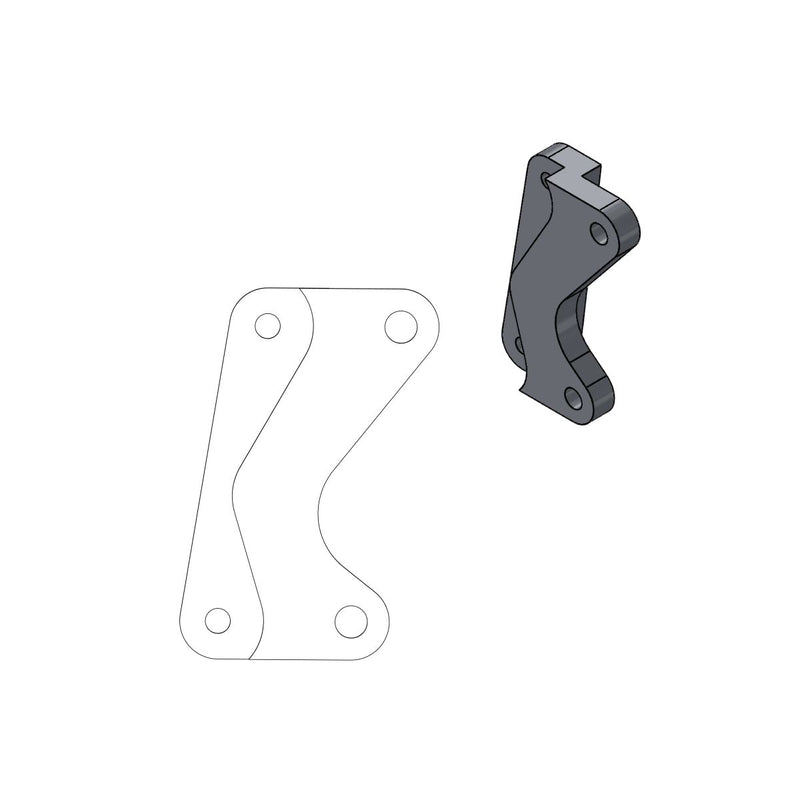 Supermoto Street Rotor Adapter 320mm Bracket Black For Yamaha WR 250 F 2018