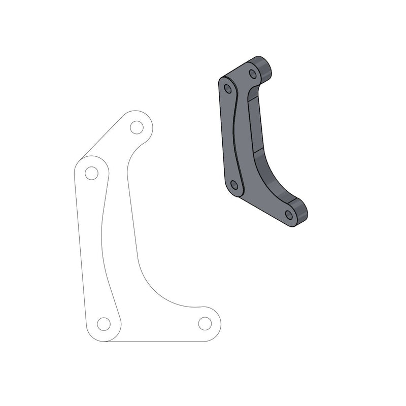 Supermoto Racing Rotor Adapter 320mm Bracket Black For Fantic XE 125 2021-2023