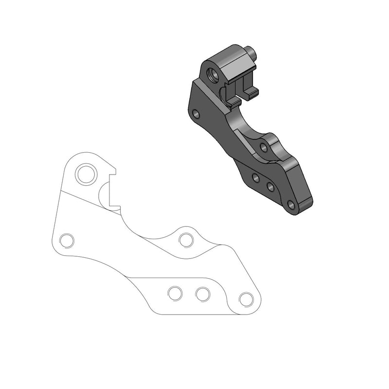 Dakar 298 mm Front Disc Setups Adapter Black