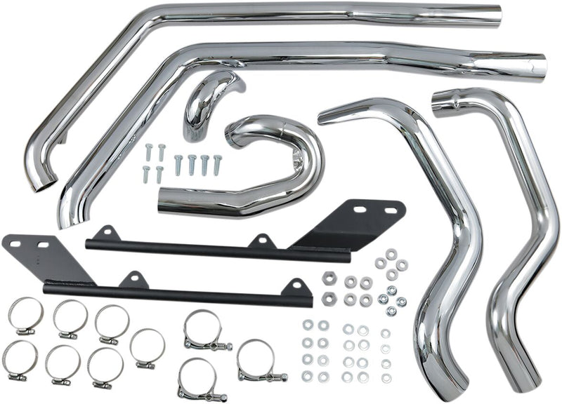 Power Curve True-Dual Crossover Header Pipes Chrome For Harley Davidson FLS 1690 2012-2016