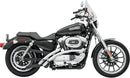 Radial Sweeper Exhaust Chrome For Harley Davidson XL 1200 C 1996-1998