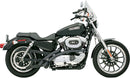 Radial Sweepers Exhaust Black For Harley Davidson XL 1200 C 2007-2013