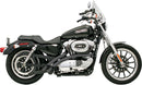 Radial Sweepers Exhaust Black For Harley Davidson XL 1200 C 1996-1998