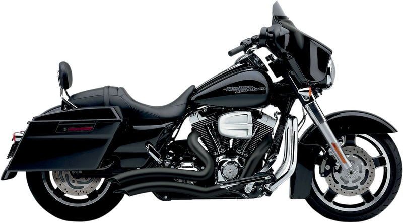 Speedster Swept Exhaust With Powerport Black For Harley Davidson FLHR 1584 2010-2011