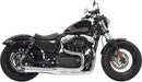 Road Rage 2 Mega Power 2:1 Exhaust System Chrome With Black End Cap For Harley Davidson XL50 1200 2007