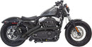 Radial Sweeper Exhaust Black For Harley Davidson XL 1200 C 2014-2016