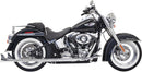 Fishtail True Dual Exhaust System Chrome - 33 Inch