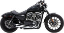 EL Diablo 2:1 Exhaust System Chrome / Black For Harley Davidson XL 1200 C 2017-2020