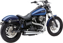 EL Diablo 2:1 Exhaust System Chrome / Black For Harley Davidson FLD 1690 2012-2013