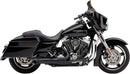 Turn Out 2-Into-1 Exhaust System Black For Harley Davidson FLHR 1584 2009-2011