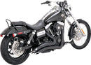 Big Radius Exhaust System Black For Harley Davidson FXDWGI 1450 EFI 2006