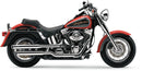 Slip-On 3 Inch Mufflers Chrome For Harley Davidson FLSTF 1450 2000-2003
