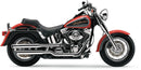Slip-On 3 Inch Mufflers Chrome For Harley Davidson FLSTF 1584 2007-2010