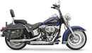 Firepower Series Slip-On Mufflers Slash Cut Chrome For Harley Davidson FLS 1690 2014-2015