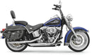 Firepower Series Slip-On Mufflers Slash Down Chrome For Harley Davidson FLSTC 1584 2007-2011