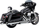 Powr-Flo Slip-On Mufflers Chrome For Harley Davidson FLHR 1340 1995-1998