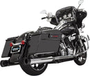 DNT Straight Can Slip-On Mufflers Chrome / Black - 4 Inch
