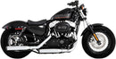 Muffler Slip-On 3 Inch Duals Chrome With Black Straight End Caps For Harley Davidson XL 1200 CA ABS 2014
