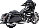 Powr-Flo Slip-On Mufflers Chrome For Harley Davidson FLHR 1750 2017-2019