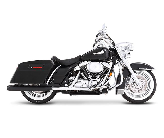 Muffler Slip-On 4.5 Inch Duals Black With Black End Caps For Harley Davidson FLHR 1750 ABS 2020-2022