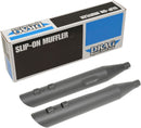 Slashdown Slip-On Mufflers Black For Harley Davidson FLHR 1340 1995-1998
