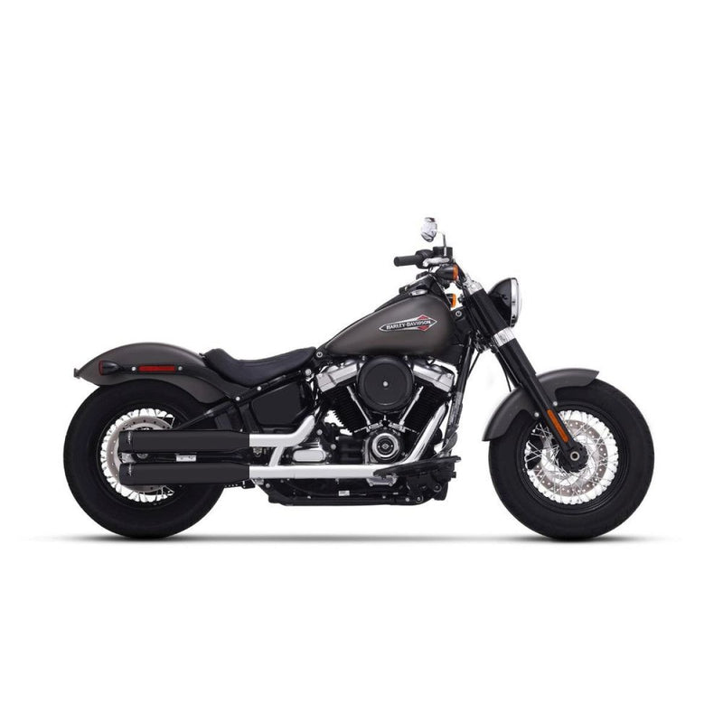 Muffler Slip-On 3.5 Inch Duals Chrome With Black End Caps For Harley Davidson FLFB 1750 ABS 2020