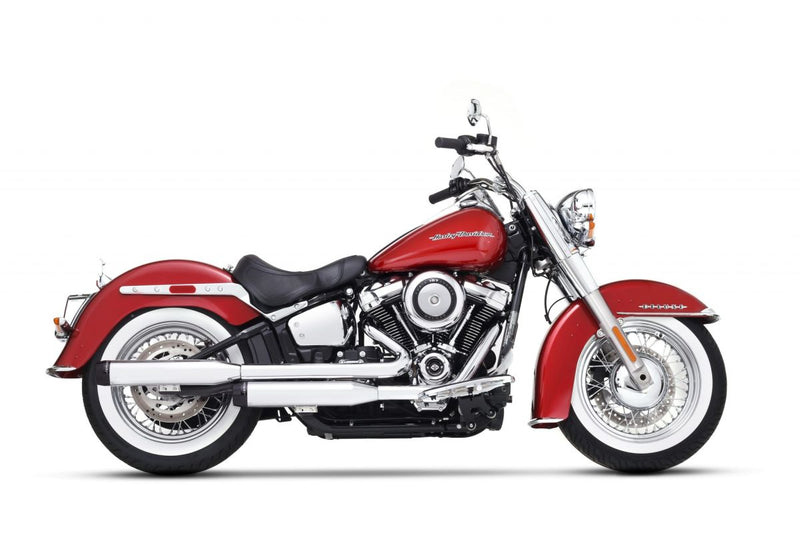 Muffler Slip-On 3.5 Inch Duals Chrome With Black End Caps For Harley Davidson FLDE 1750 ABS 2020