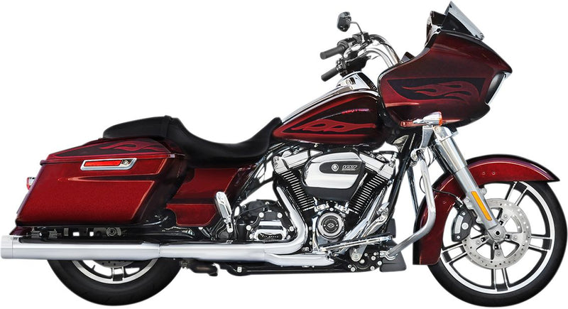 Muffler Slip-On 4 Inch EC Duals Chrome With Chrome End Caps For Harley Davidson FLHR 1750 ABS 2020-2022