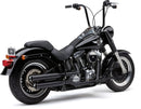 Neighbor Hater Slip-On 3 Inch Mufflers Black For Harley Davidson FLSTF 1584 2007-2010