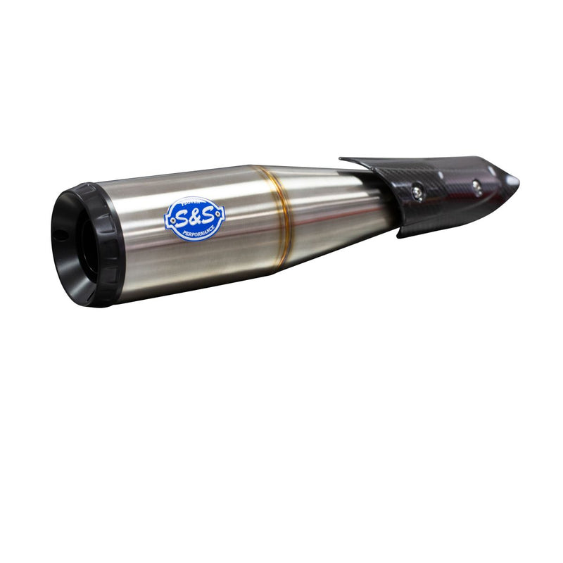 Grand National Ec Slip-On Mufflers Chrome / Black For Indian